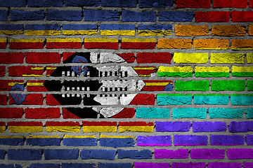 Image showing Dark brick wall - LGBT rights - Swaziland