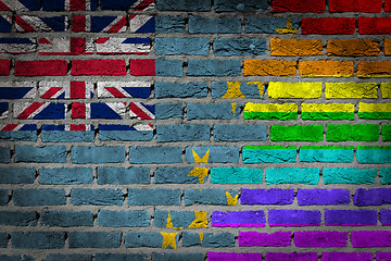 Image showing Dark brick wall - LGBT rights - Tuvalu