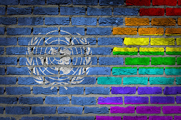 Image showing Dark brick wall - LGBT rights - United Nations