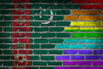 Image showing Dark brick wall - LGBT rights - Turkmenistan