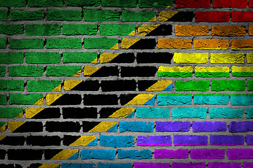 Image showing Dark brick wall - LGBT rights - Tanzania