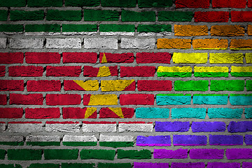 Image showing Dark brick wall - LGBT rights - Suriname