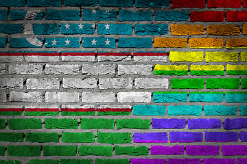 Image showing Dark brick wall - LGBT rights - Uzbekistan