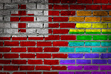 Image showing Dark brick wall - LGBT rights - Tonga