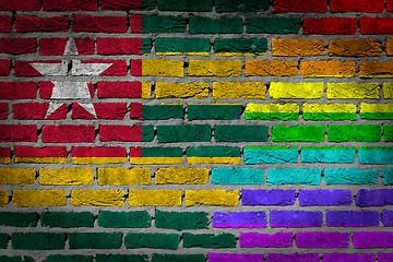 Image showing Dark brick wall - LGBT rights - Togo