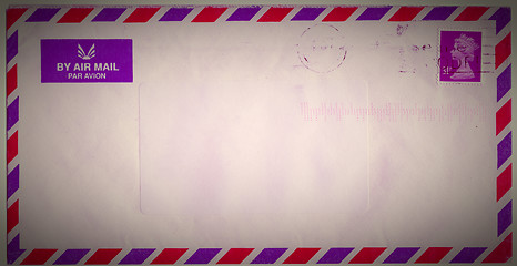 Image showing Retro letter envelope