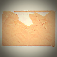 Image showing Retro letter envelope