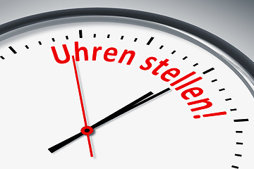 Image showing Uhr mit Text