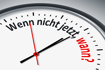 Image showing Uhr mit Text