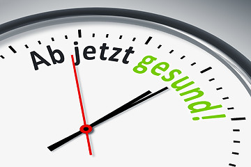 Image showing Uhr mit Text