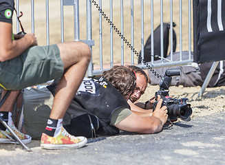 Image showing Photographers at Work - Tour de France