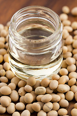 Image showing Soy beans and oil