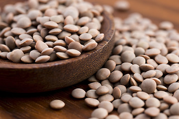 Image showing Dry Organic Brown Lentils