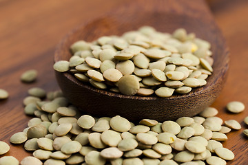 Image showing Dry Organic Green Lentils