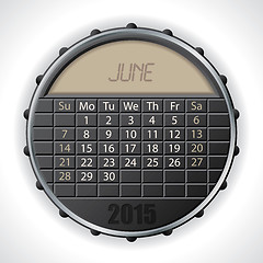 Image showing 2015 june calendar with lcd display