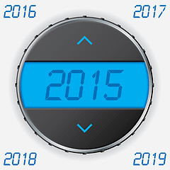 Image showing Car gauge with 2015 text