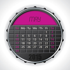 Image showing 2015 may calendar with lcd display