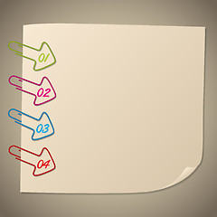 Image showing Arrow shape paper clip infographic