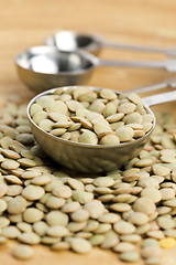 Image showing Dry Organic Green Lentils