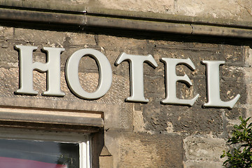 Image showing Hotel sign