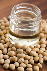 Image showing Soy beans and oil