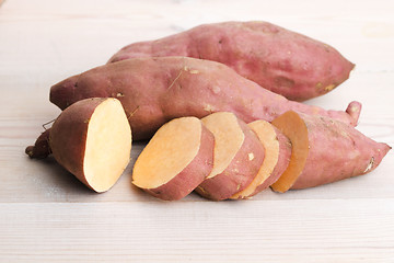 Image showing Fresh Organic Orange Sweet Potato