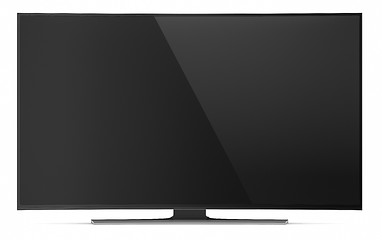 Image showing UHD Smart Tv with Curved Screen on White