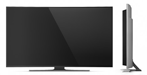 Image showing UHD Smart Tv with Curved Screen on White