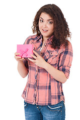 Image showing Girl with gift box