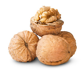 Image showing Small Pile Of Walnuts