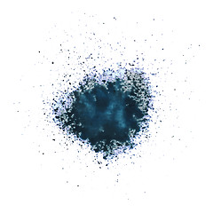 Image showing blue watercolor blot