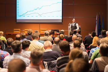 Image showing Speaker at Business Conference and Presentation.