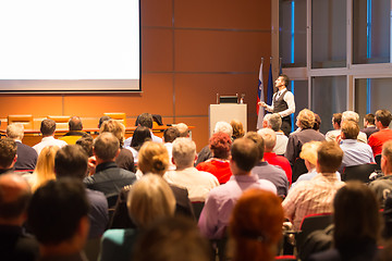 Image showing Speaker at Business Conference and Presentation.