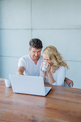 Image showing Couple using a laptop together