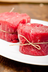 Image showing raw beef filet mignon