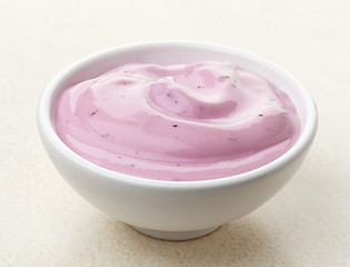Image showing bowl of yogurt