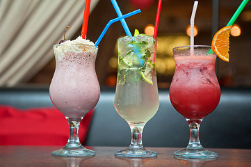 Image showing three healthy nonalcoholic cocktails