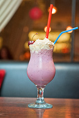 Image showing Cherry milkshake