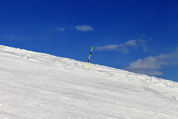 Image showing Ski trail on winter resort
