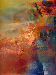 Image showing abstract oil painting on canvas