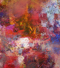 Image showing abstract oil painting on canvas