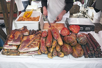 Image showing Bacon and sausage