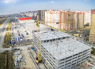 Image showing Construction of shopping center in Tyumen