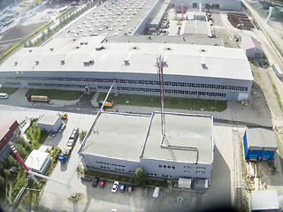 Image showing Aerial view on JSC Tyumenstalmost plant. Russia
