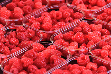 Image showing raspberries background