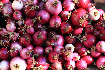 Image showing fresh red onions 