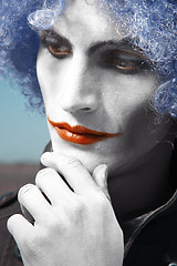 Image showing Pensive clown