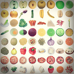 Image showing Retro look Food collage