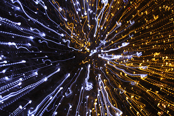 Image showing abstract christmas lights explosion