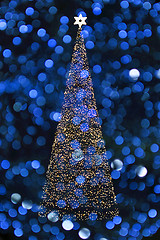 Image showing christmas tree with blue background